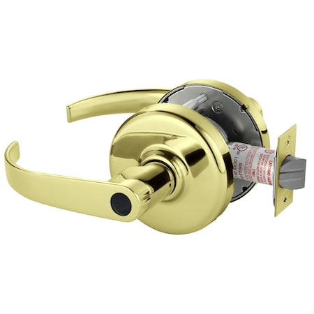 Corbin Russwin Grade 1 Entrance/Office Cylindrical Lock, Princeton Lever, Conventional Less Cylinder, Bright Brass CL3351 PZD 605 LC